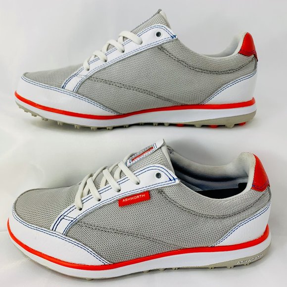 Ashworth Women's Cardiff ADC Golf Shoes Size 6.5 White Gray Orange Sneakers - Picture 4 of 8